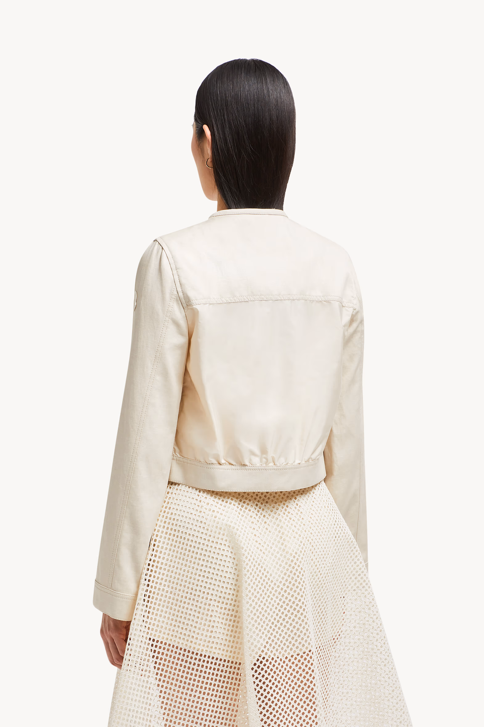 Chatel Cotton & Linen Jacket Women White Ivory Moncler 5